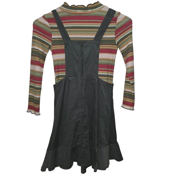 NWT Bonnie Jean Girls 2-Piece Outfit Size 7 – Green Overall Dress Set - Picture 6 of 9